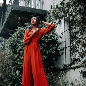 Elegant Red Jumpsuit